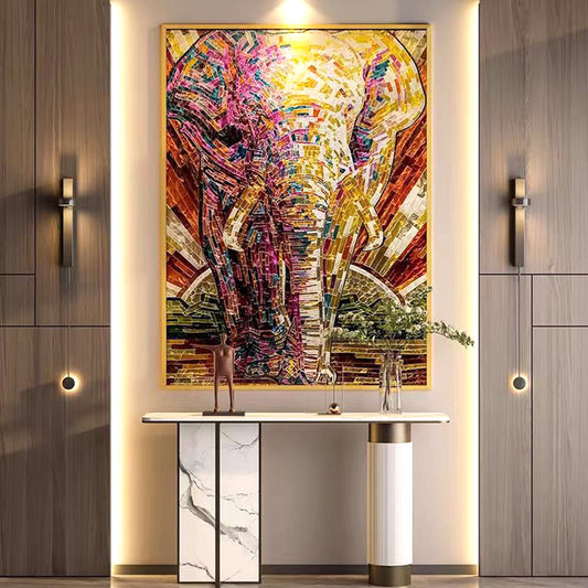 Handcrafted Enamel Partition Screen with Artistic Design