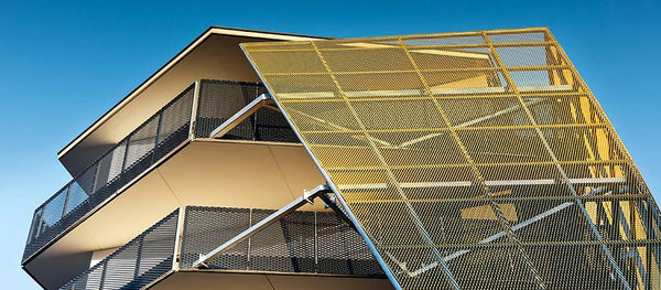 Expanded metal mesh interior