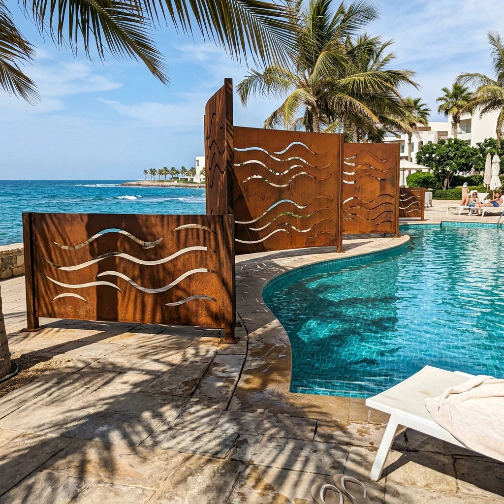 Jeddah Coastal Resort Wave Privacy Screens